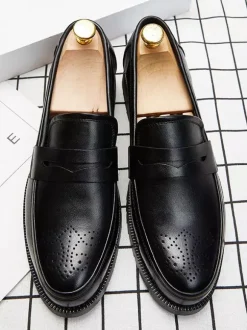Men's Brogues Penny Slip On Loafers Shoes