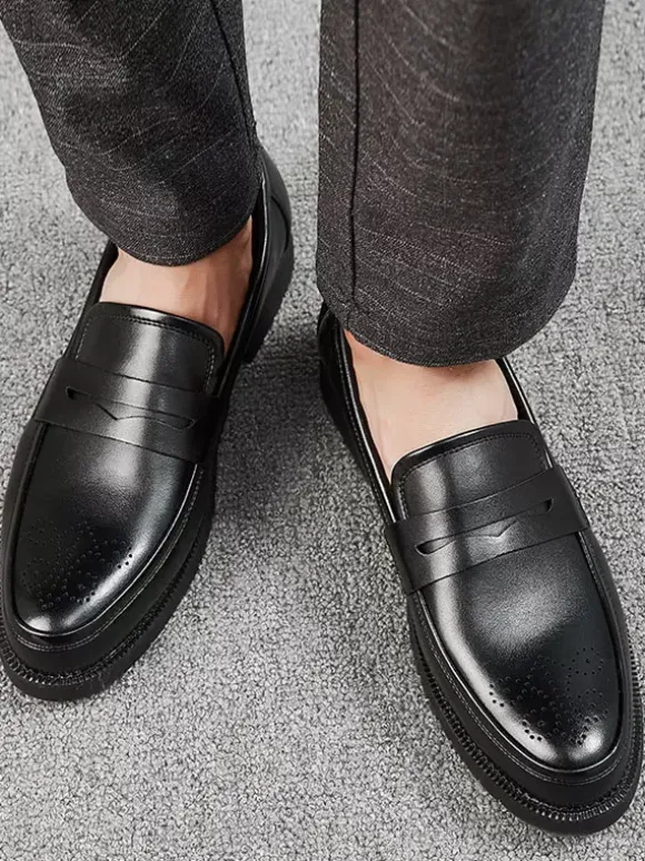 Men's Brogues Penny Slip On Loafers Shoes