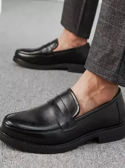 Men's Brogues Penny Slip On Loafers Shoes