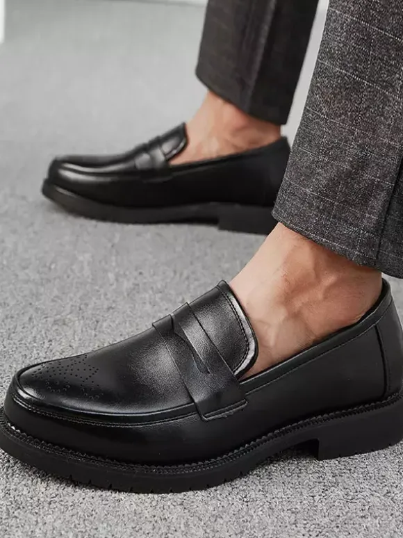 Men's Brogues Penny Slip On Loafers Shoes