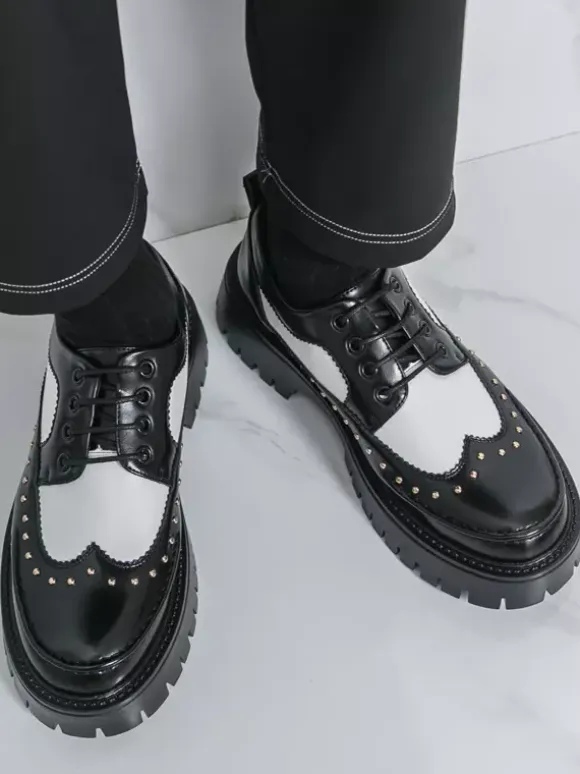 Men's Casual Shoes Round Toe Lace Up Shoes