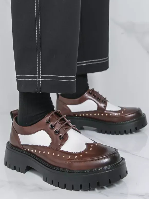 Men's Casual Shoes Round Toe Lace Up Shoes