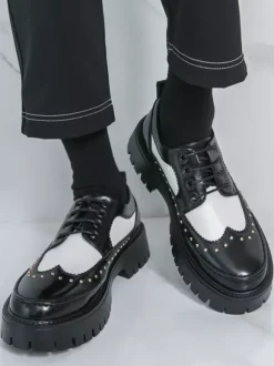 Men's Casual Shoes Round Toe Lace Up Shoes