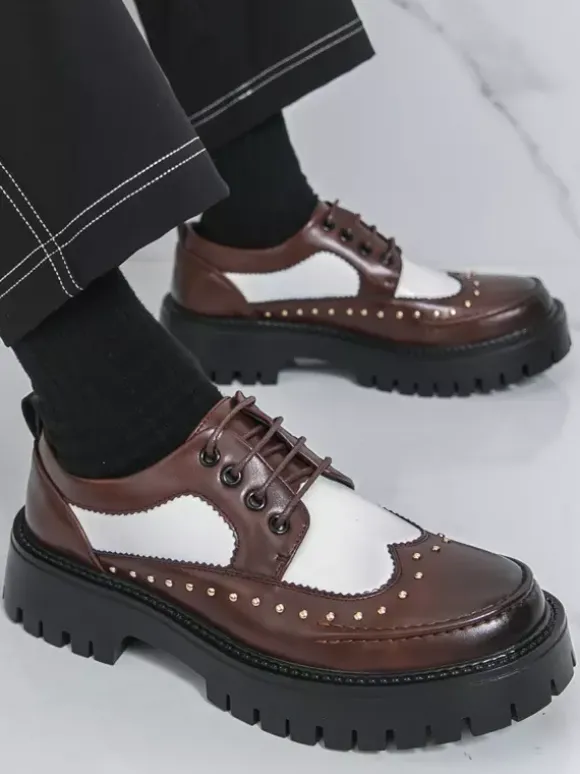 Men's Casual Shoes Round Toe Lace Up Shoes