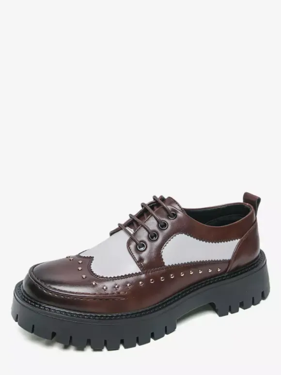 Men's Casual Shoes Round Toe Lace Up Shoes