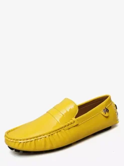 Men's Casual Shoes Round Toe Slip On Driving Shoes