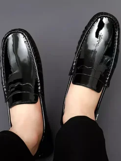 Men's Casual Shoes Round Toe Slip On Driving Shoes