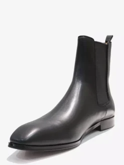 Men's Chelsea Boots Black Plain Smooth Ankle Boots