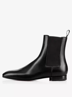 Men's Chelsea Boots Black Plain Smooth Ankle Boots