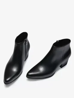 Men's Chelsea Boots Cowhide Chic Black Ankle Short Boots