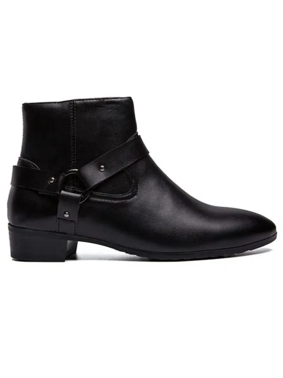 Men's Chelsea Boots Fabulous Buckle Pointed Toe Ankle Boots