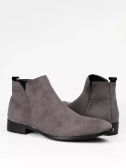Men's Chelsea Boots Round Toe Slip On Flat Ankle Boots