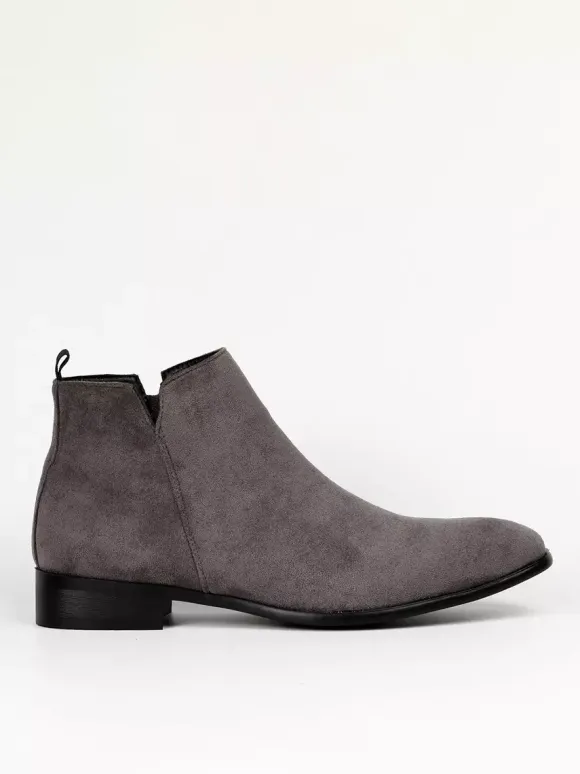 Men's Chelsea Boots Round Toe Slip On Flat Ankle Boots