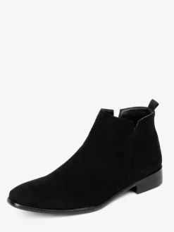 Men's Chelsea Boots Round Toe Slip On Flat Ankle Boots