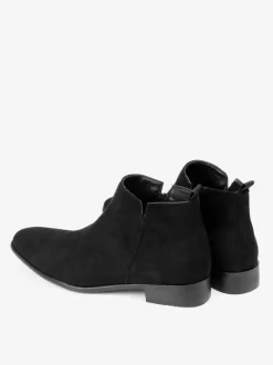 Men's Chelsea Boots Round Toe Slip On Flat Ankle Boots
