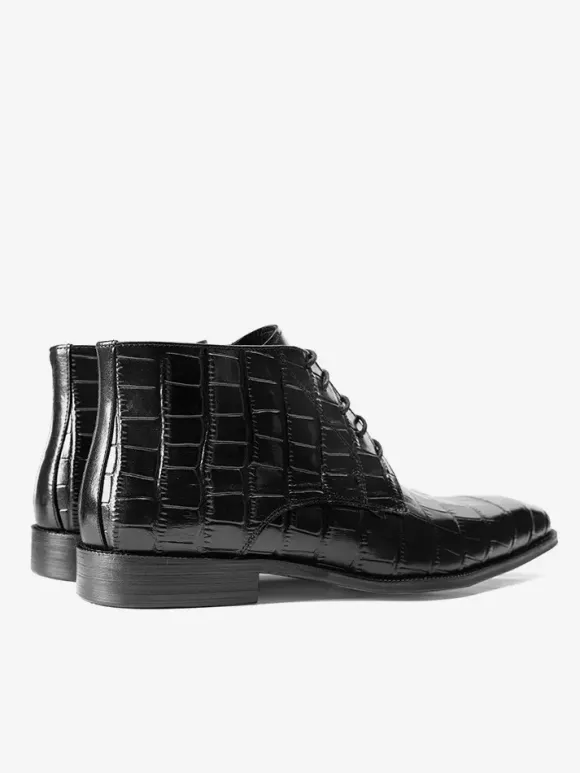 Mens Chukka Boots Real Leather Lace Up Short Ankle Boots