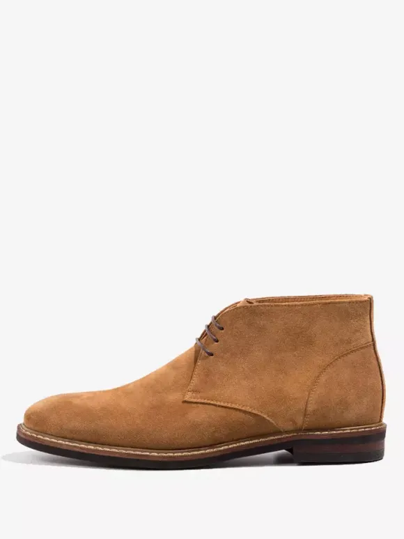 Men's Chukka Vintage Desert Deep Brown Suede Leather Round Toe Lace Up Boots