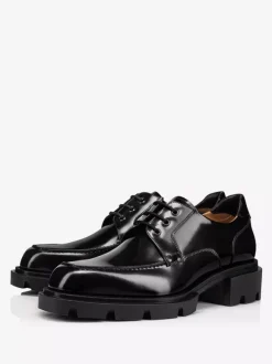 Men's Debby Shoes Black Square Toe Lace Up Prom Party Wedding Shoes