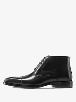 Men's Dress Boots Cowhide Classic Black Prom Wedding Short Ankle Boots
