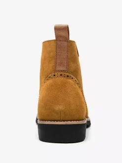 Mens Dress Boots Lace-Ups Suede Leather Non Slip Ankle Boots