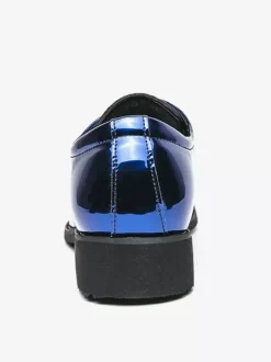 Men's Dress Shoes Blue Pointed Toe Lace Up Shoes
