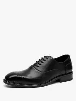 Men's Dress Shoes Fantastic Round Toe Strap Adjustable PU Leather