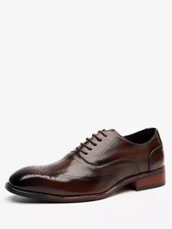 Men's Dress Shoes Fantastic Round Toe Strap Adjustable PU Leather