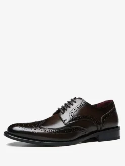 Men's Dress Shoes Fantastic Pointed Toe Brouges Prom Wedding Shoes