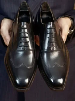 Men's Dress Shoes Fashion Round Toe Brogue Formal Wedding Shoes