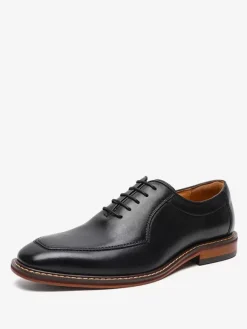 Men's Dress Shoes Fashion Square Toe Leather Prom Wedding Shoes