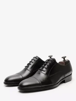 Men's Dress Shoes Genuine Leather Cap Toe Lace Up Oxford Shoes