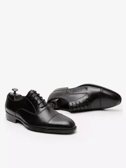 Men's Dress Shoes Genuine Leather Cap Toe Lace Up Oxford Shoes