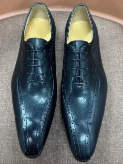 Mens Dress Shoes Lace Up Brogue Genuine Leather Oxfords