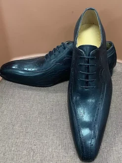 Mens Dress Shoes Lace Up Brogue Genuine Leather Oxfords