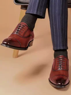 Mens Dress Shoes Leather Pointed Toe Formal Derbies Shoes Suitable For Office And Prom