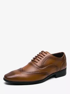 Men's Dress Shoes Modern Pointed Toe Lace Up Oxford Shoes