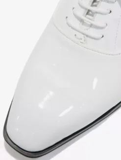Mens Dress Shoes Pointed toe Lace-Ups Patent Leather Prom Wedding Shoes