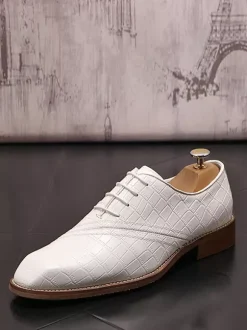 Men's Dress Shoes Quality Round Toe PU Leather