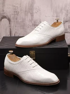 Men's Dress Shoes Quality Round Toe PU Leather