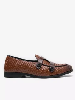 Men's Dress Shoes Round Toe Slip On Monk Shoes