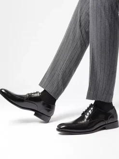 Men's Dress Shoes Round Toe Men's Derby Prom Party Wedding Shoes