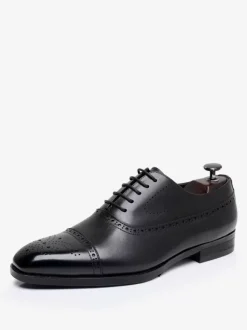 Men's Dress Shoes Square Toe Leather Brogue Derby Formal Wedding Shoes