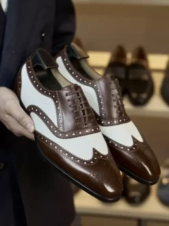 Men's Dress Shoes Square Toe Leather Brogue Oxford Prom Wedding Shoes