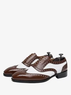 Men's Dress Shoes Square Toe Leather Brogue Oxford Prom Wedding Shoes