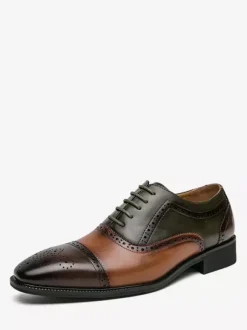 Men's Dress Shoes Stylish Square Toe Strap Adjustable PU Leather