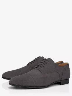 Mens Dress Shoes Suede Leather Round Toe low heels Casual Derbies