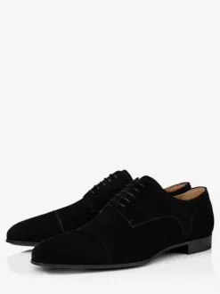Mens Dress Shoes Suede Leather Round Toe low heels Casual Derbies