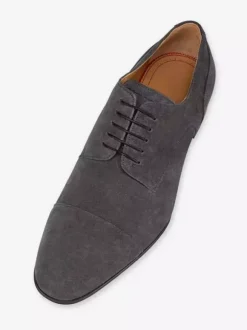 Mens Dress Shoes Suede Leather Round Toe low heels Casual Derbies