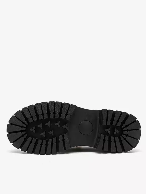 Mens Horsebit Loafers Slip-on Leather Anti-Slip Chunky Shoes