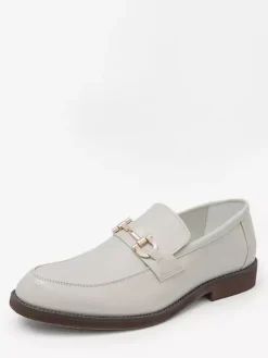 Mens Horsebit Loafers Slip-on Pointed Toe Low Heels Metal Decoration Penny Shoes